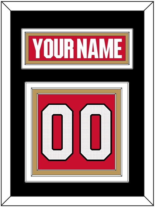 Ottawa Nameplate & Number (Back) - Home Red (2017-2020) - Premier Tier 3