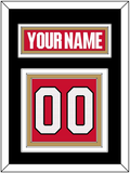 Ottawa Nameplate & Number (Back) - Home Red (2017-2020) - Triple Mat 3
