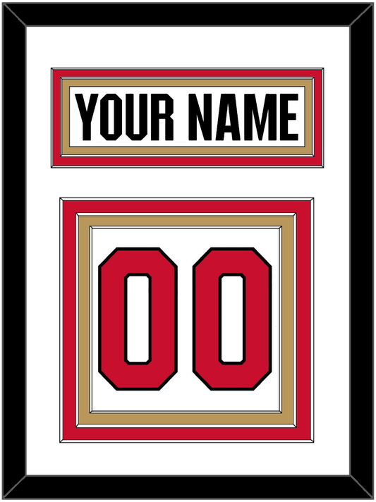 Ottawa Nameplate & Number (Back) - Road White (2017-2020) - Premier Tier 2