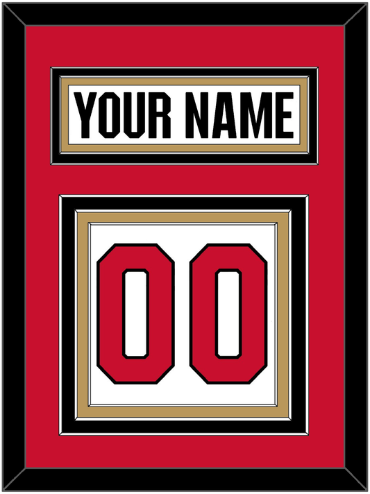 Ottawa Nameplate & Number (Back) - Road White (2017-2020) - Premier Tier 3