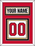 Ottawa Nameplate & Number (Back) - Road White (2017-2020) - Triple Mat 3