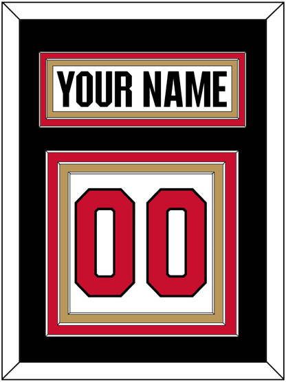 Ottawa Nameplate & Number (Back) - Road White (2017-2020) - Premier Tier 4