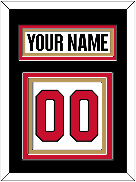 Ottawa Nameplate & Number (Back) - Road White (2017-2020) - Premier Tier 4