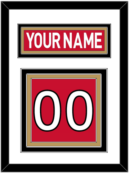 Ottawa Nameplate & Number (Back) - Home Red (2007-2017) - Premier Tier 1