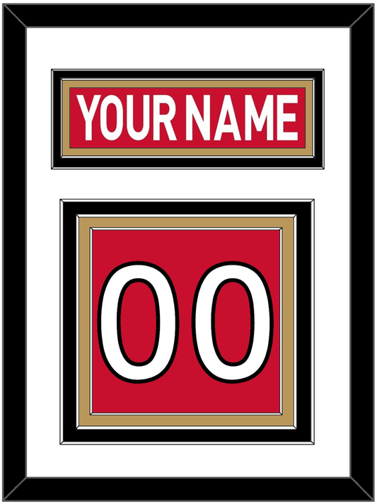 Ottawa Nameplate & Number (Back) - Home Red (2007-2017) - Premier Tier 1