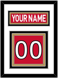 Ottawa Nameplate & Number (Back) - Home Red (2007-2017) - Triple Mat 1