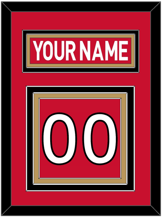 Ottawa Nameplate & Number (Back) - Home Red (2007-2017) - Premier Tier 2