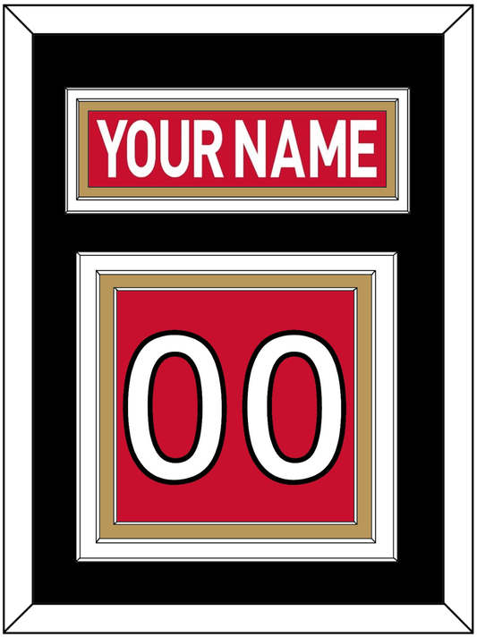 Ottawa Nameplate & Number (Back) - Home Red (2007-2017) - Premier Tier 3