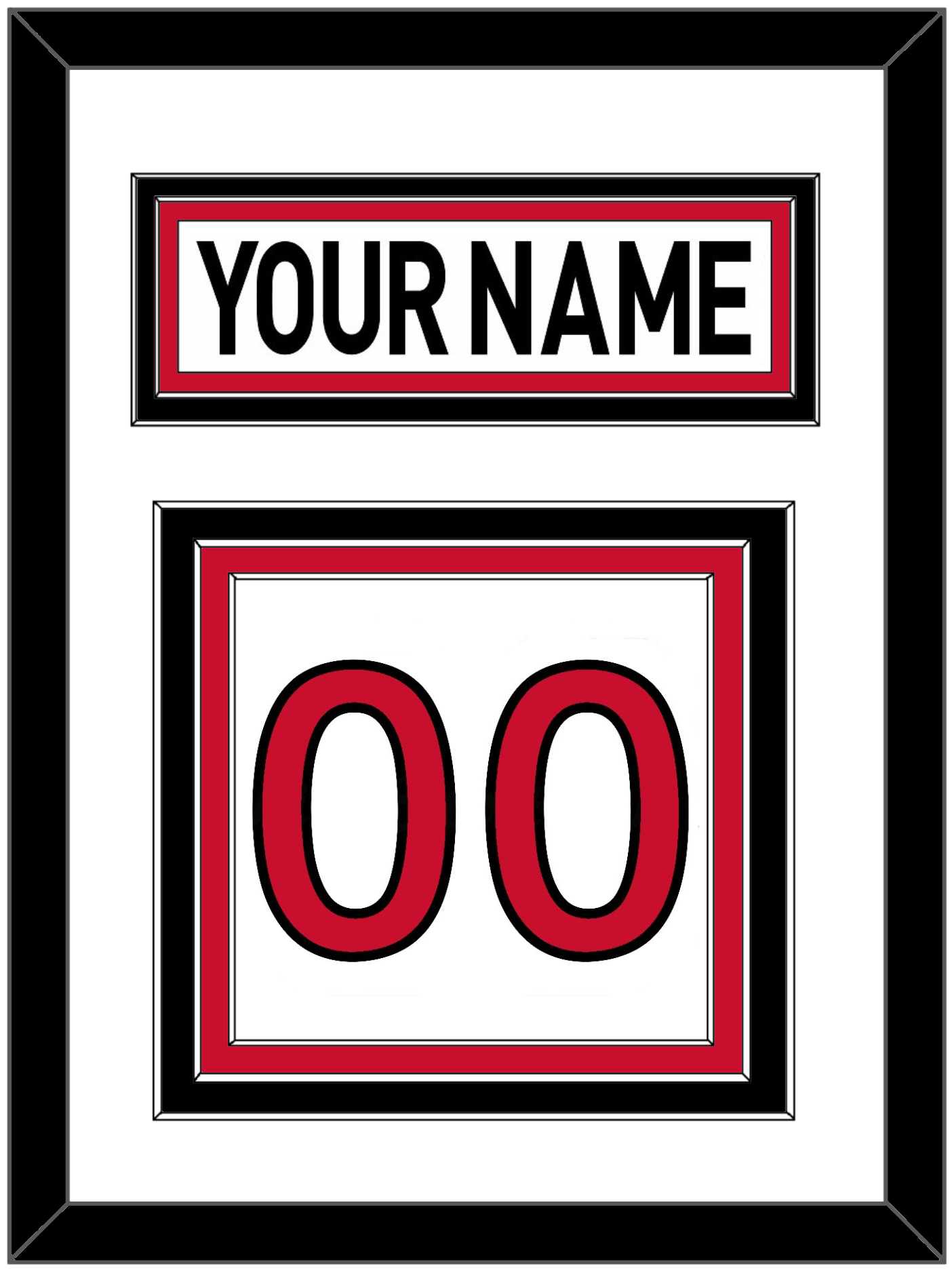 Ottawa Nameplate & Number (Back) - Road White (2007-2017) - Premier Tier 1