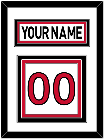 Ottawa Nameplate & Number (Back) - Road White (2007-2017) - Premier Tier 1