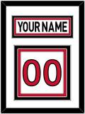 Ottawa Nameplate & Number (Back) - Road White (2007-2017) - Triple Mat 1