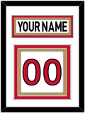 Ottawa Nameplate & Number (Back) - Road White (2007-2017) - Triple Mat 2