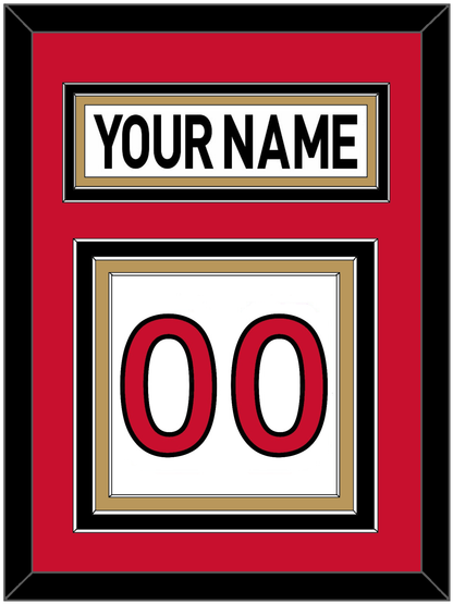 Ottawa Nameplate & Number (Back) - Road White (2007-2017) - Premier Tier 3