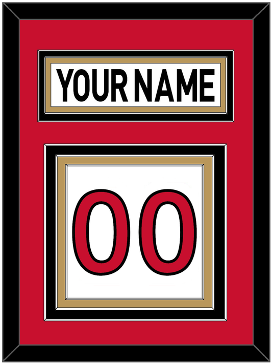 Ottawa Nameplate & Number (Back) - Road White (2007-2017) - Premier Tier 3