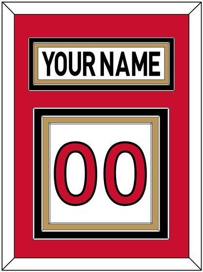 Ottawa Nameplate & Number (Back) - Road White (2007-2017) - Premier Tier 3