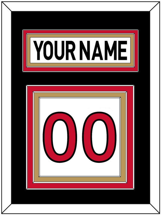 Ottawa Nameplate & Number (Back) - Road White (2007-2017) - Premier Tier 4