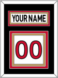 Ottawa Nameplate & Number (Back) - Road White (2007-2017) - Triple Mat 4