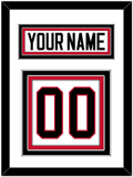 Ottawa Nameplate & Number (Back) - Home/Road White (1995-2007) - Triple Mat 1