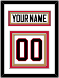 Ottawa Nameplate & Number (Back) - Home/Road White (1995-2007) - Triple Mat 2