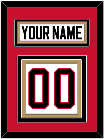 Ottawa Nameplate & Number (Back) - Home/Road White (1995-2007) - Premier Tier 3