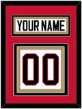 Ottawa Nameplate & Number (Back) - Home/Road White (1995-2007) - Triple Mat 3