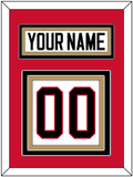 Ottawa Nameplate & Number (Back) - Home/Road White (1995-2007) - Triple Mat 3