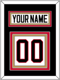 Ottawa Nameplate & Number (Back) - Home/Road White (1995-2007) - Triple Mat 4