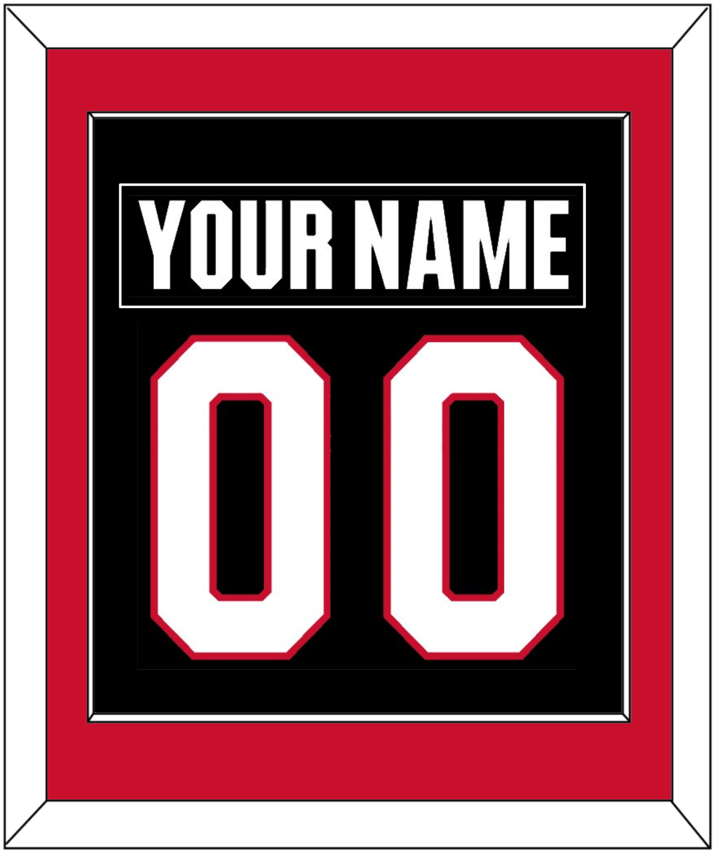 Ottawa Nameplate & Number (Back) Combined - Home Black - Essential Tier 2