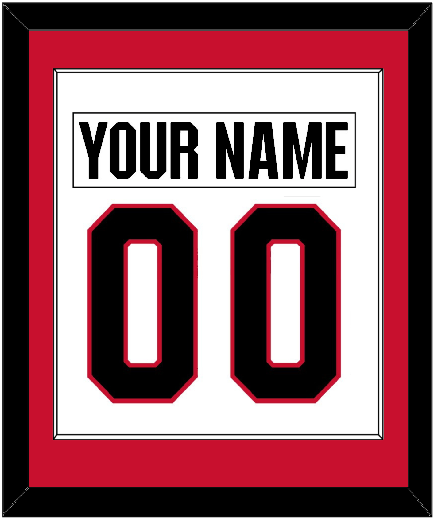 Ottawa Nameplate & Number (Back) Combined - Road White - Essential Tier 1