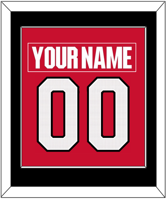 Ottawa Nameplate & Number (Back) Combined - Home Red (2017-2020) - Essential Tier 2