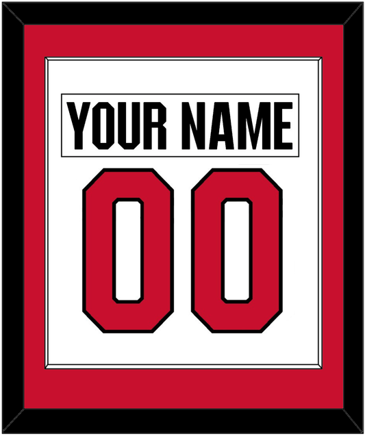 Ottawa Nameplate & Number (Back) Combined - Road White (2017-2020) - Essential Tier 1