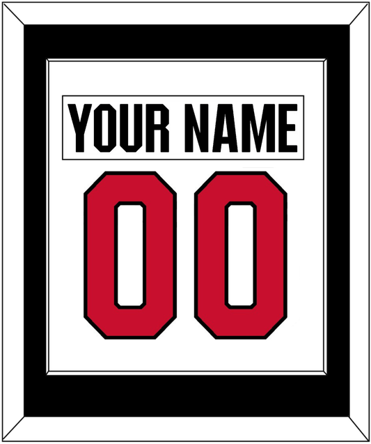 Ottawa Nameplate & Number (Back) Combined - Road White (2017-2020) - Essential Tier 2