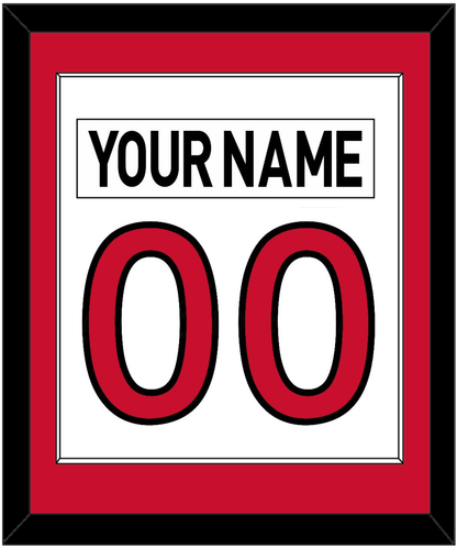 Ottawa Nameplate & Number (Back) Combined - Road White (2007-2017) - Essential Tier 1