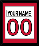 Ottawa Nameplate & Number (Back) Combined - Road White (2007-2017) - Single Mat 1