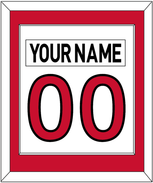 Ottawa Nameplate & Number (Back) Combined - Road White (2007-2017) - Essential Tier 1