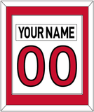Ottawa Nameplate & Number (Back) Combined - Road White (2007-2017) - Single Mat 1