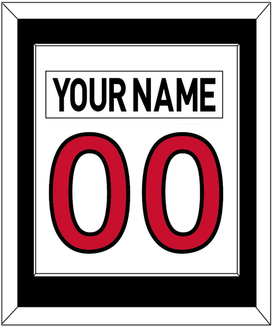 Ottawa Nameplate & Number (Back) Combined - Road White (2007-2017) - Essential Tier 2