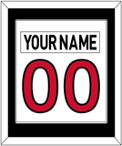 Ottawa Nameplate & Number (Back) Combined - Road White (2007-2017) - Single Mat 2