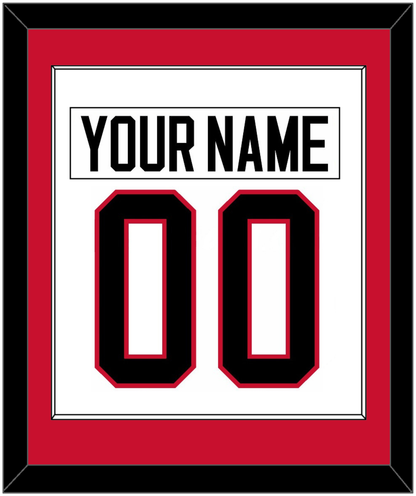 Ottawa Nameplate & Number (Back) Combined - Home/Road White (1995-2007) - Essential Tier 1
