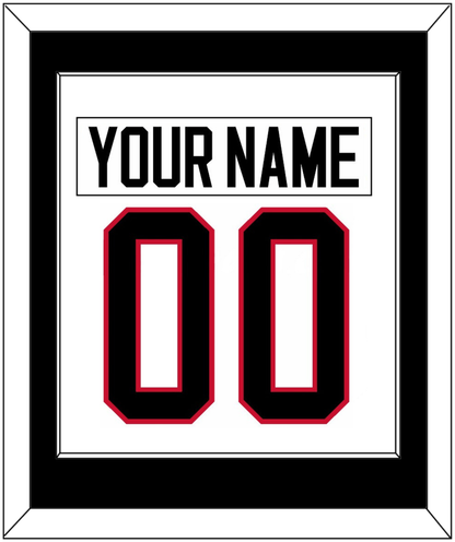 Ottawa Nameplate & Number (Back) Combined - Home/Road White (1995-2007) - Essential Tier 2