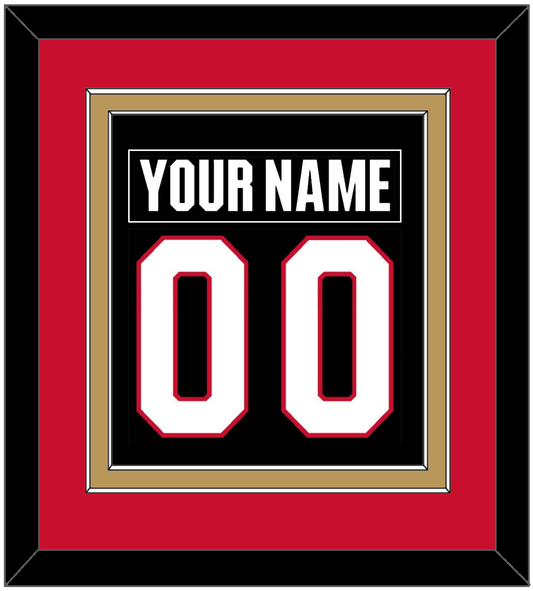 Ottawa Nameplate & Number (Back) Combined - Home Black - Signature Tier 3