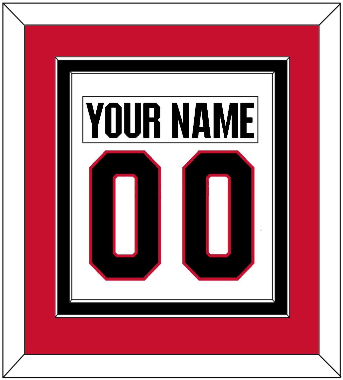 Ottawa Nameplate & Number (Back) Combined - Road White - Signature Tier 2