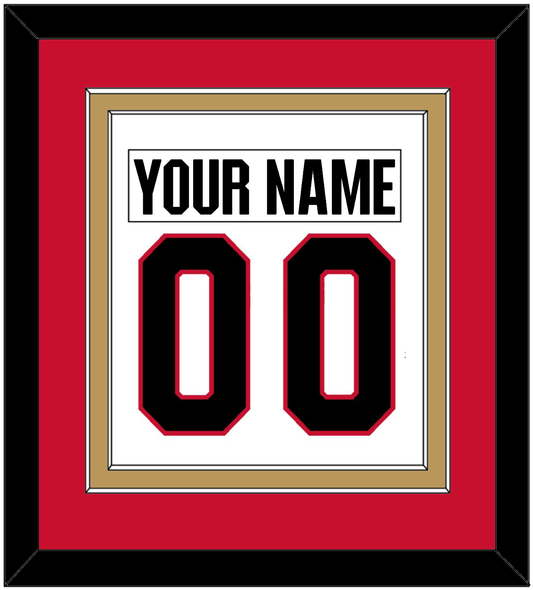 Ottawa Nameplate & Number (Back) Combined - Road White - Signature Tier 3