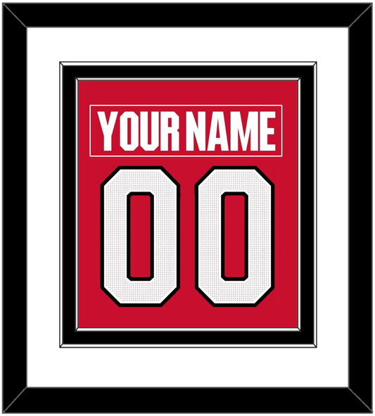Ottawa Nameplate & Number (Back) Combined - Home Red (2017-2020) - Signature Tier 1