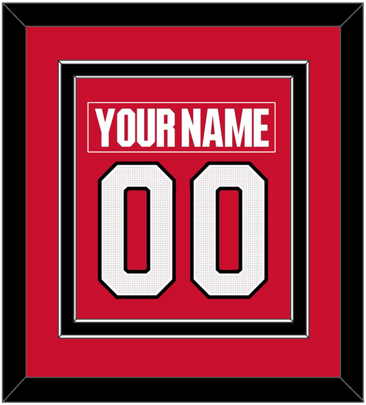 Ottawa Nameplate & Number (Back) Combined - Home Red (2017-2020) - Signature Tier 3