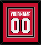 Ottawa Nameplate & Number (Back) Combined - Home Red (2017-2020) - Double Mat 3