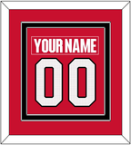 Ottawa Nameplate & Number (Back) Combined - Home Red (2017-2020) - Double Mat 3