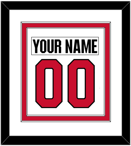 Ottawa Nameplate & Number (Back) Combined - Road White (2017-2020) - Signature Tier 1