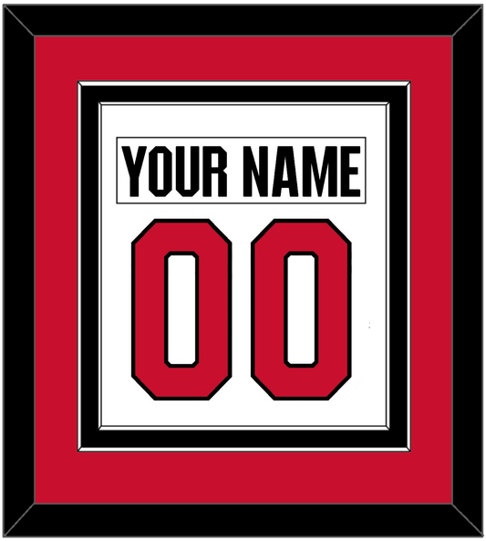 Ottawa Nameplate & Number (Back) Combined - Road White (2017-2020) - Signature Tier 2