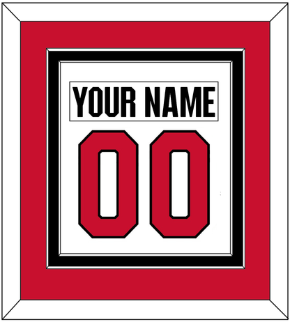 Ottawa Nameplate & Number (Back) Combined - Road White (2017-2020) - Signature Tier 2